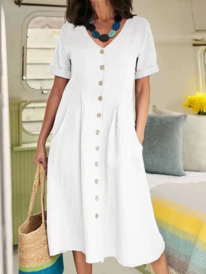 Harper - Everyday Pocket Button Dress