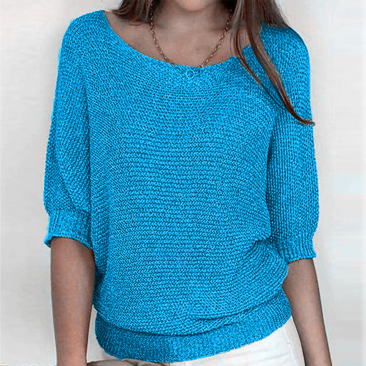 Emery – Half-Sleeve Textured Pullover