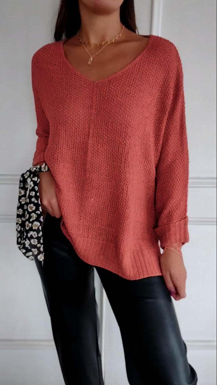 Elsa-Lightweight Knit V-Neck Jumper