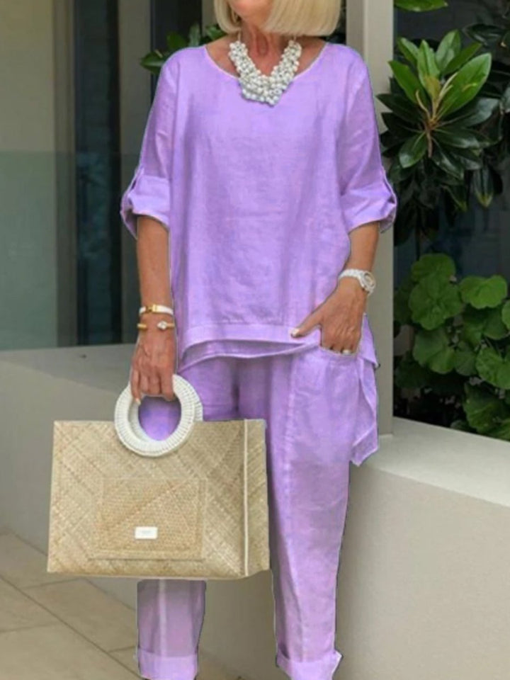 Elaina - Breezy Tunic & Tapered Pants Set