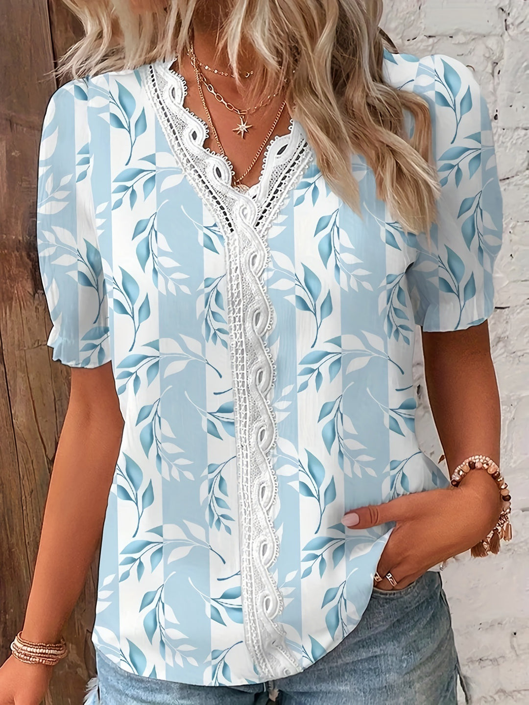 Clara - Embroidered Button Blouse