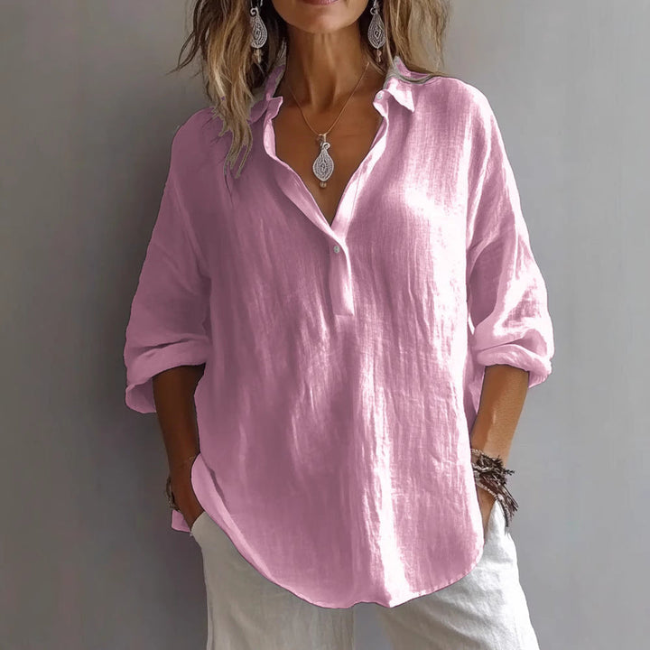 Isabelle-Relaxed Collar Blouse