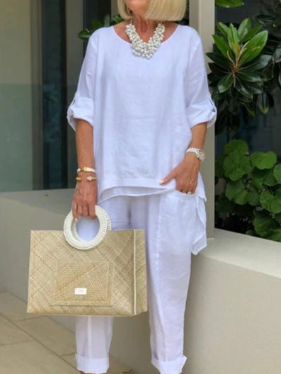 Elaina - Breezy Tunic & Tapered Pants Set