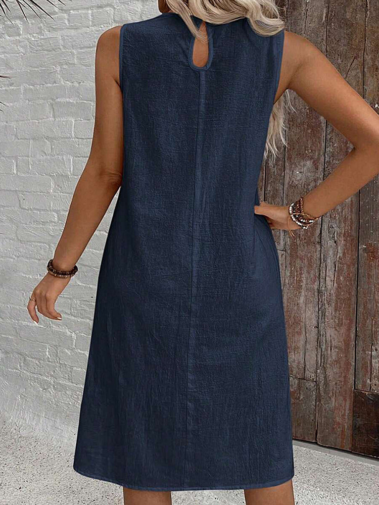Elodie – Sleeveless Layered Hem Dress