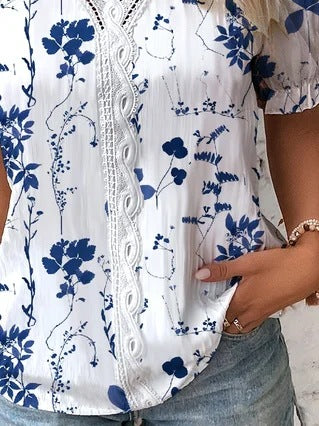 Clara - Embroidered Button Blouse