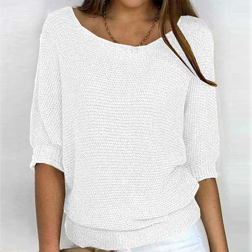 Emery – Half-Sleeve Textured Pullover