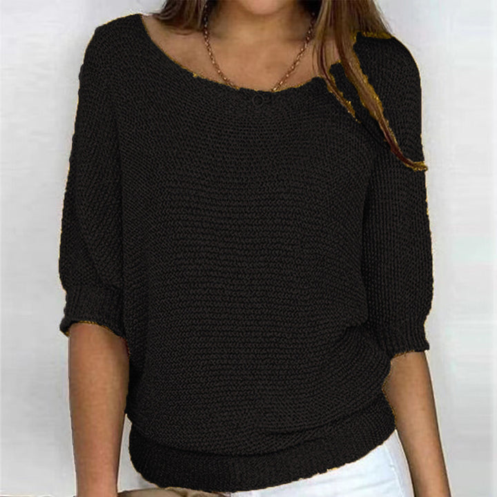 Emery – Half-Sleeve Textured Pullover