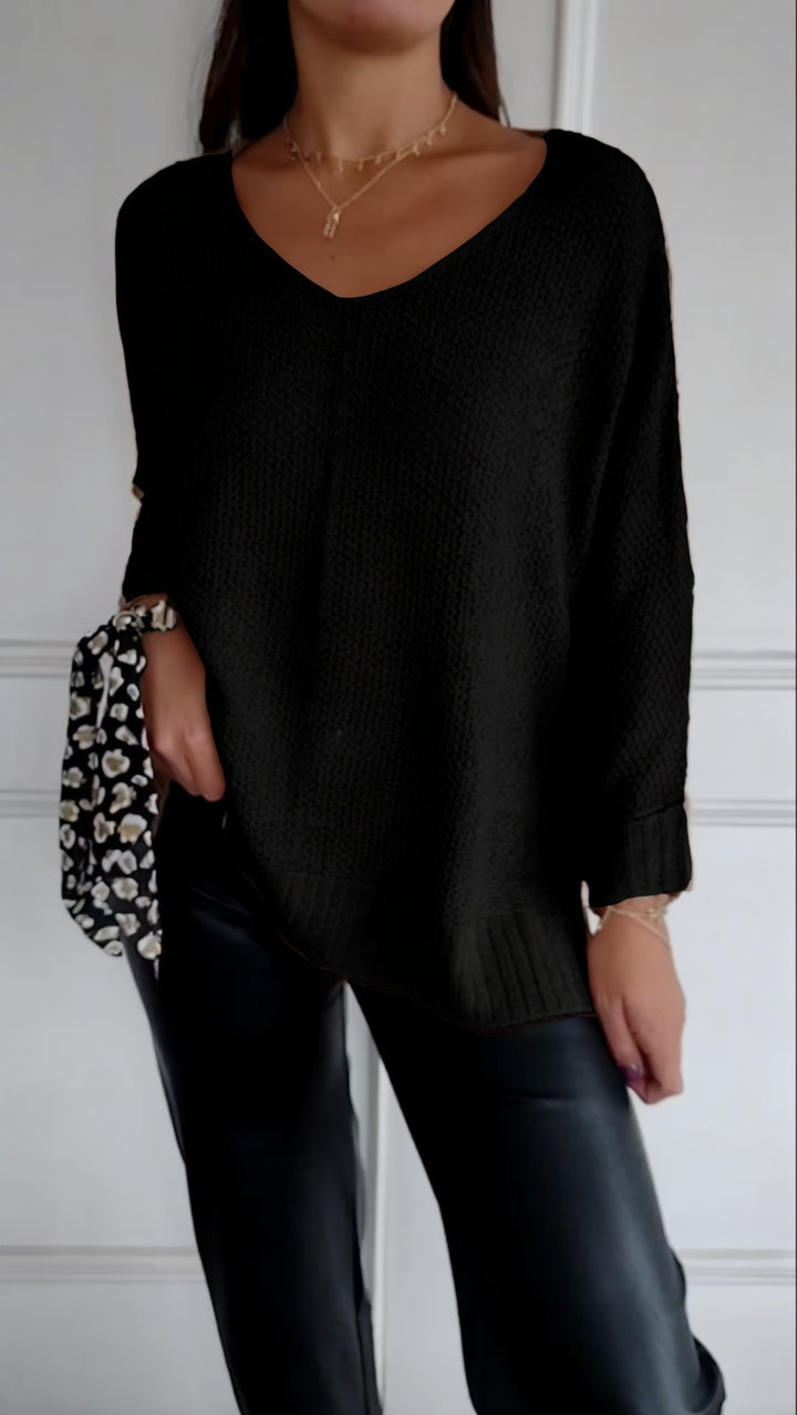 Elsa-Lightweight Knit V-Neck Jumper