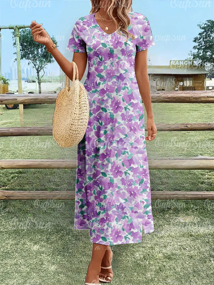 Fiona - Floral Relaxed Maxi Dress