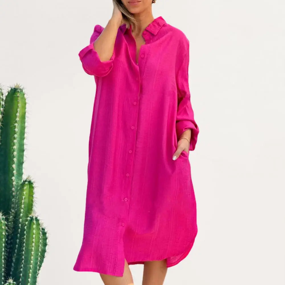 Avery – Relaxed Button-Down Shirt Dress