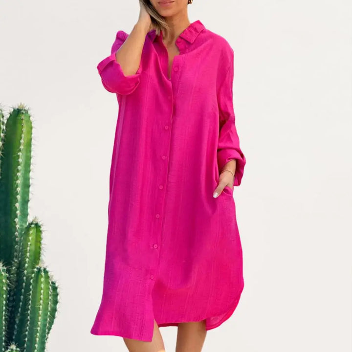 Avery – Relaxed Button-Down Shirt Dress