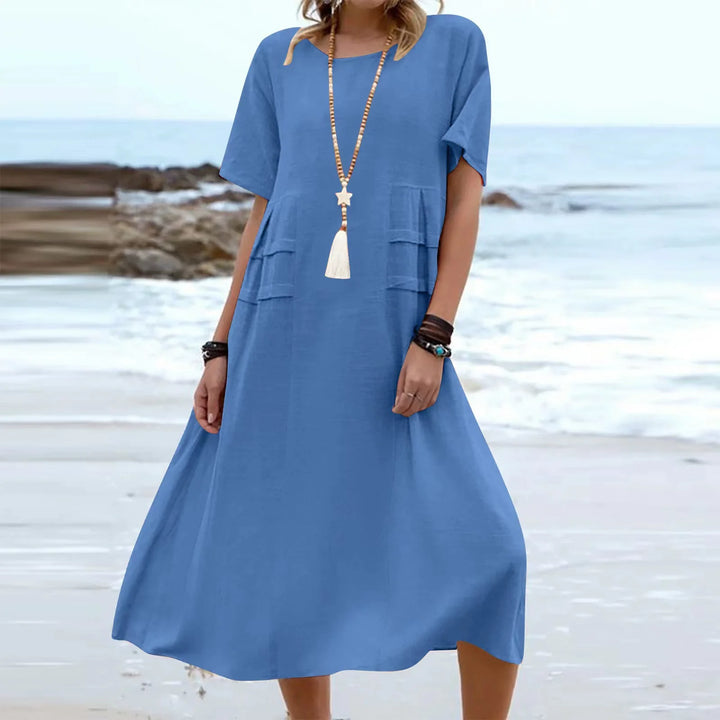 Olivia-Pure Cotton Relaxed Midi Dress