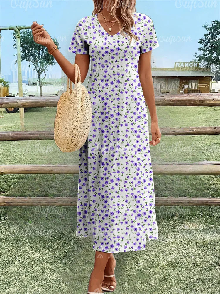 Fiona - Floral Relaxed Maxi Dress