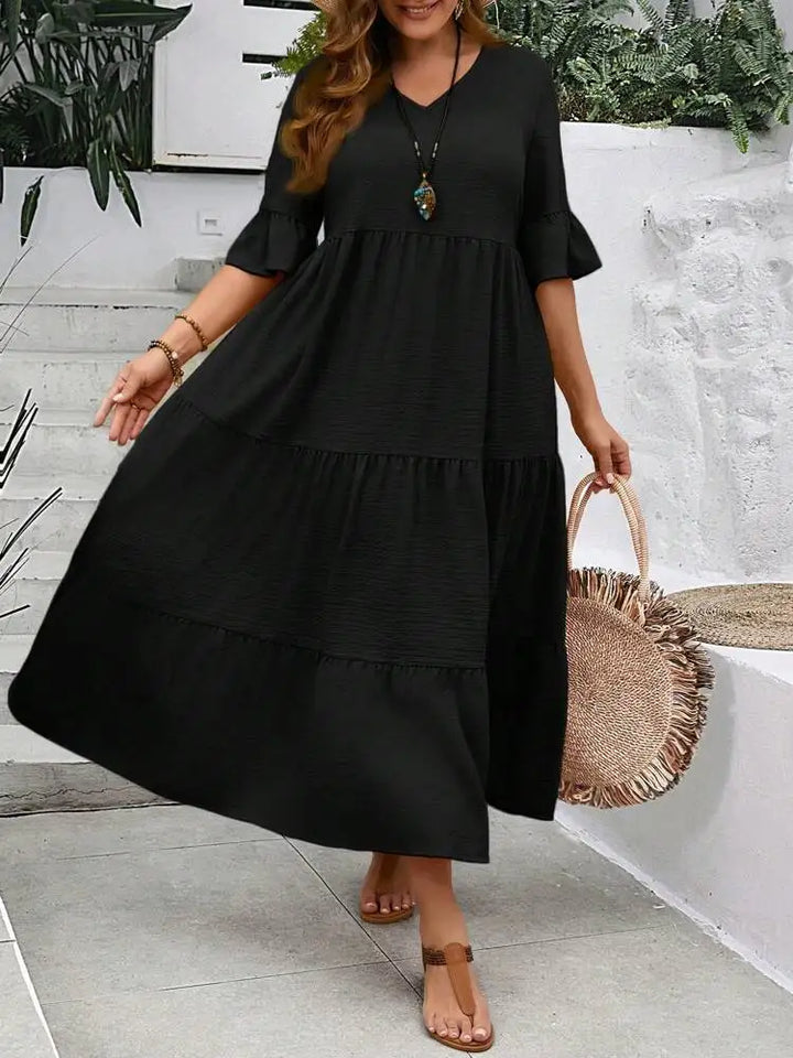 Elara-Tiered Maxi Dress