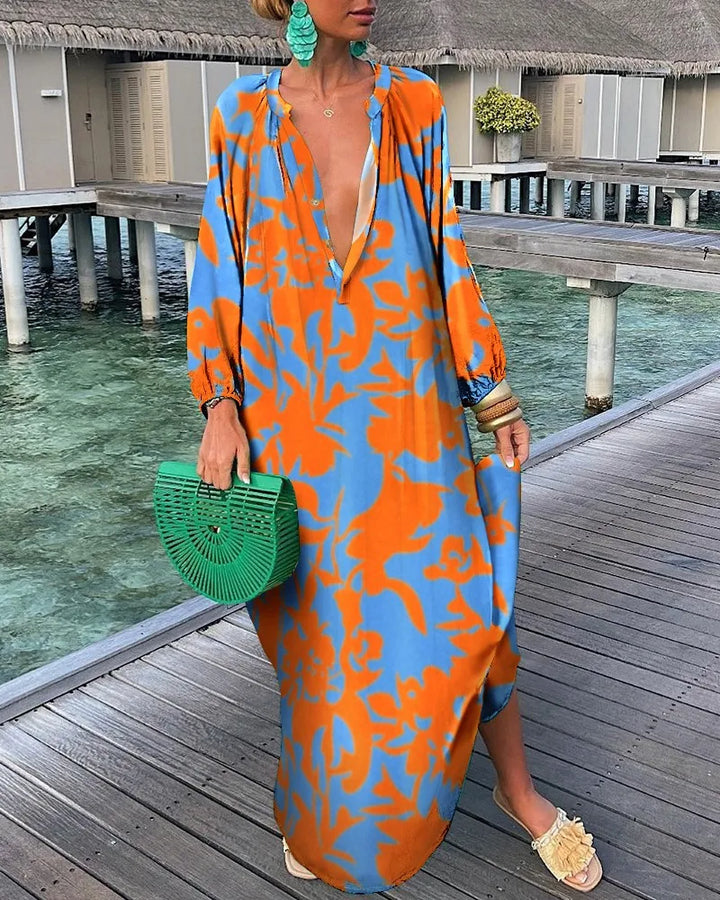 Azie - Tropical Swirl Maxi Kaftan
