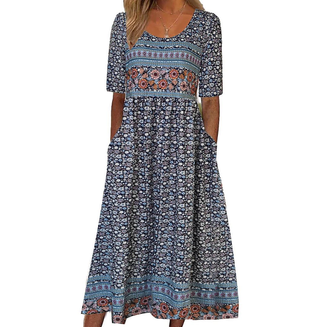 Freya-Boho Floral Midi Dress