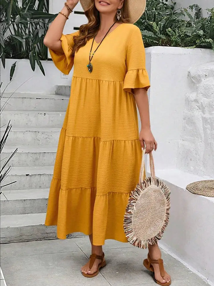 Elara-Tiered Maxi Dress