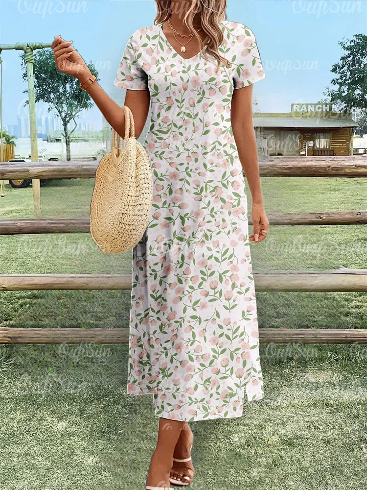 Fiona - Floral Relaxed Maxi Dress