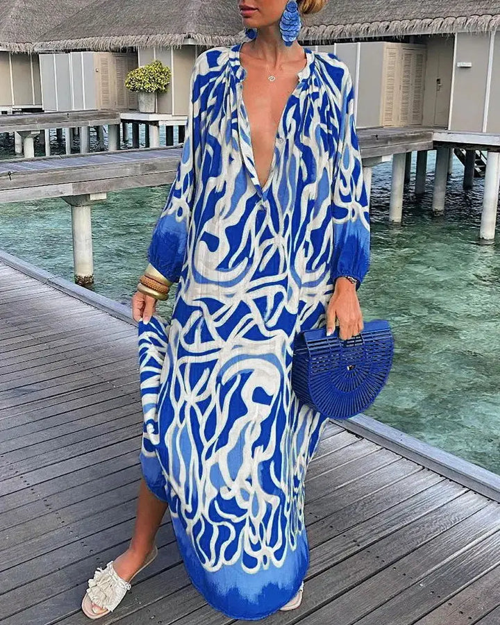 Azie - Tropical Swirl Maxi Kaftan