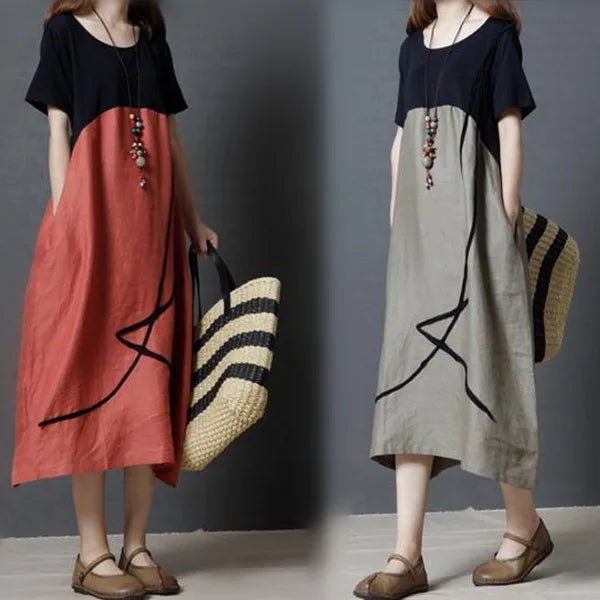 Denaya - Art-Inspired Midi Dress