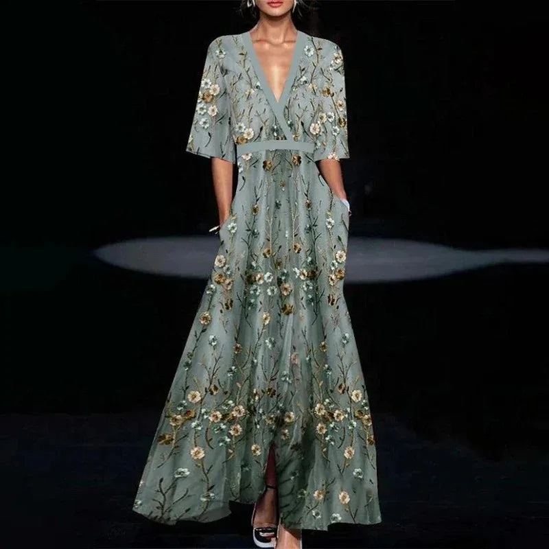 Elodie – Elegant Floral Maxi Dress