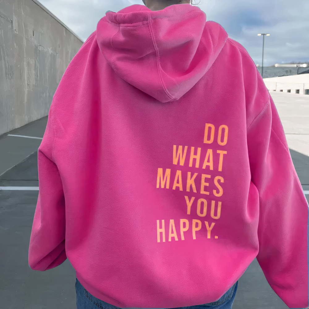 Happy Vibes-Oversized Hoodie