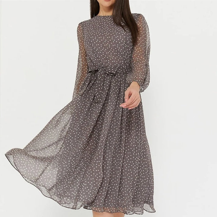 Amelia-Polka Dot Midi Dress