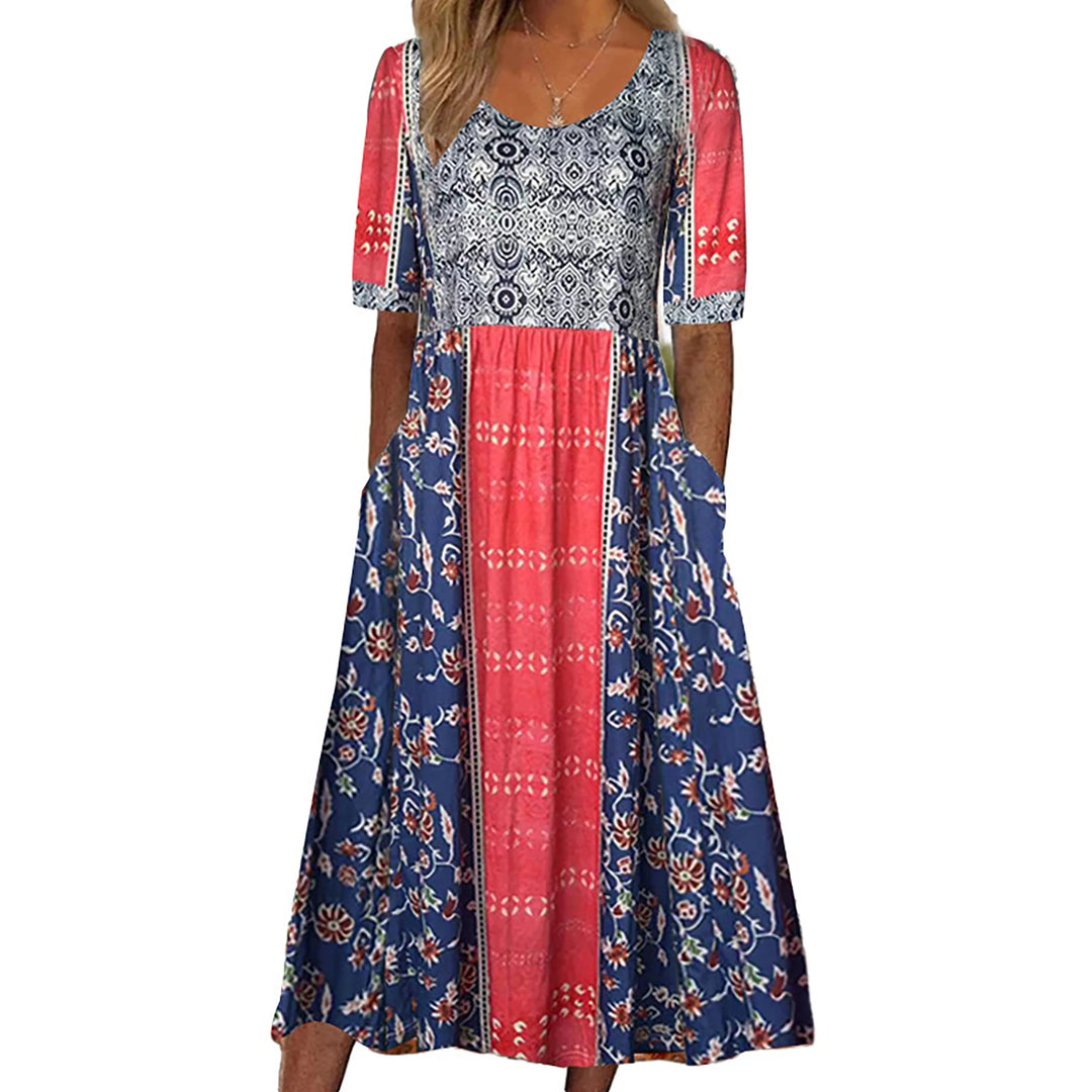 Freya-Boho Floral Midi Dress