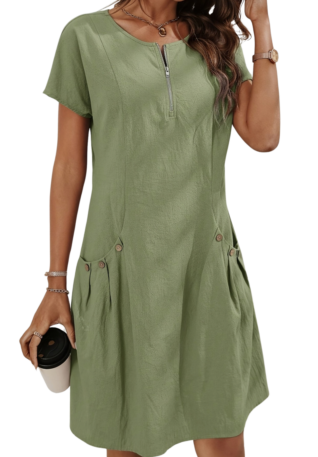 Teressa - Zip Pocket Day Dress
