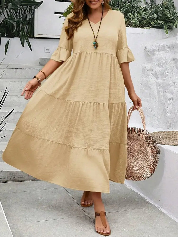 Elara-Tiered Maxi Dress
