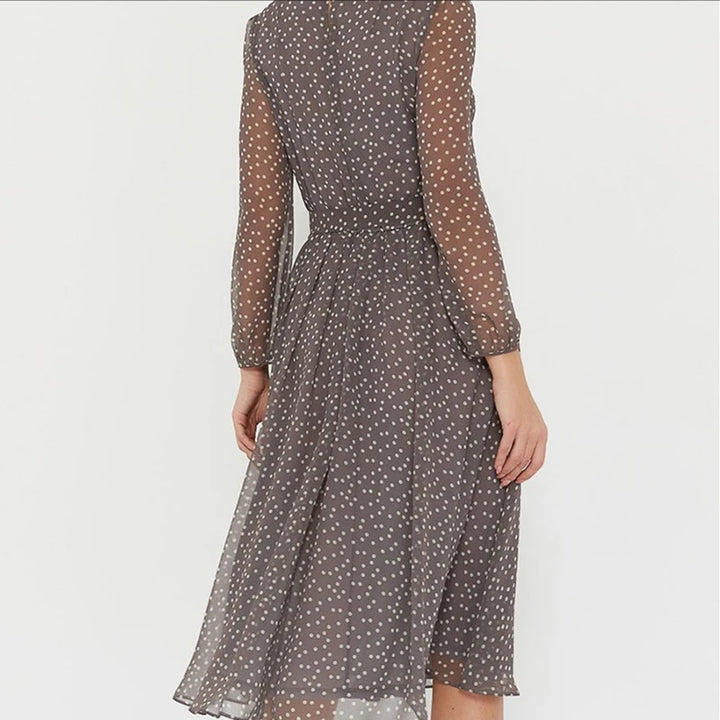 Amelia-Polka Dot Midi Dress
