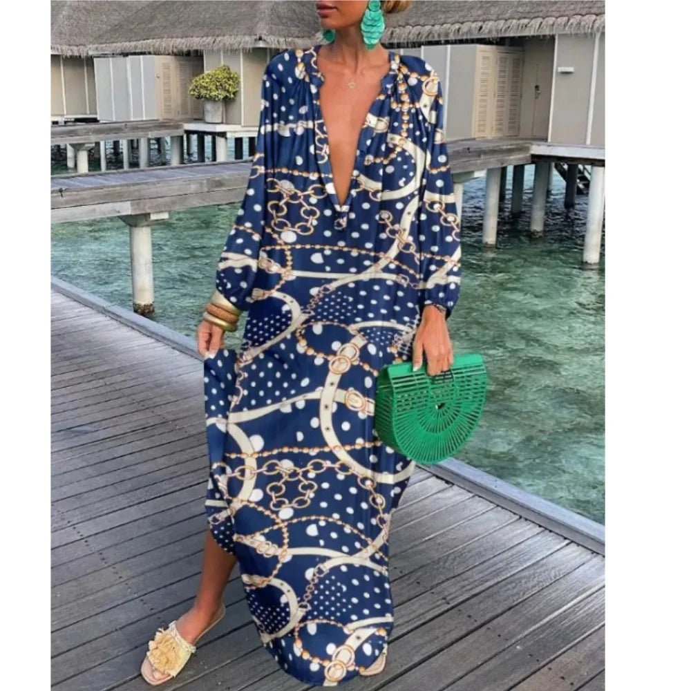 Azie - Tropical Swirl Maxi Kaftan