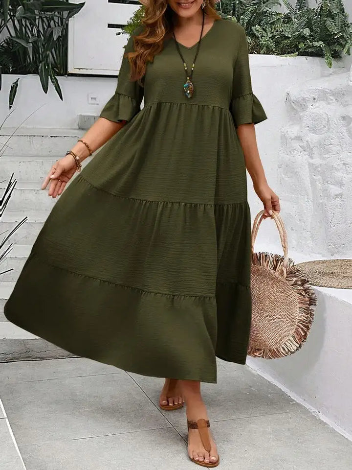 Elara-Tiered Maxi Dress