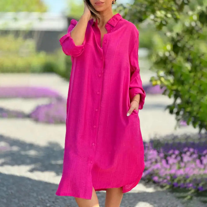 Avery – Relaxed Button-Down Shirt Dress