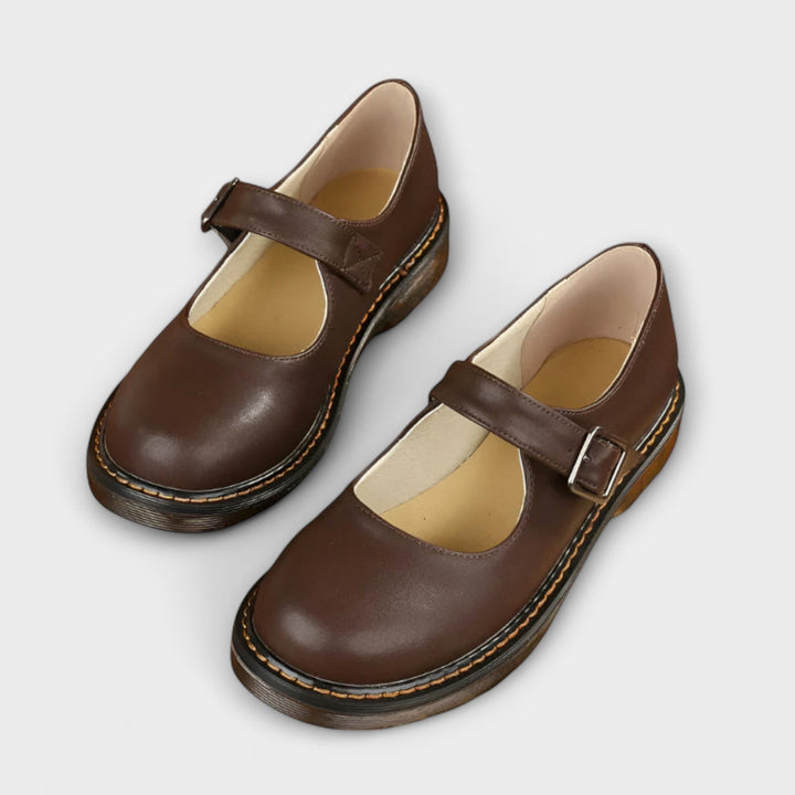 Clara-Buckle Strap Flats