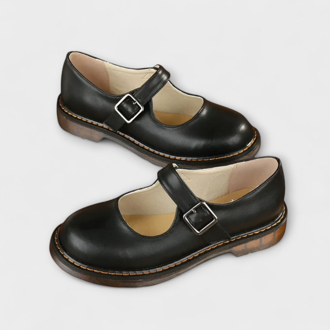 Clara-Buckle Strap Flats