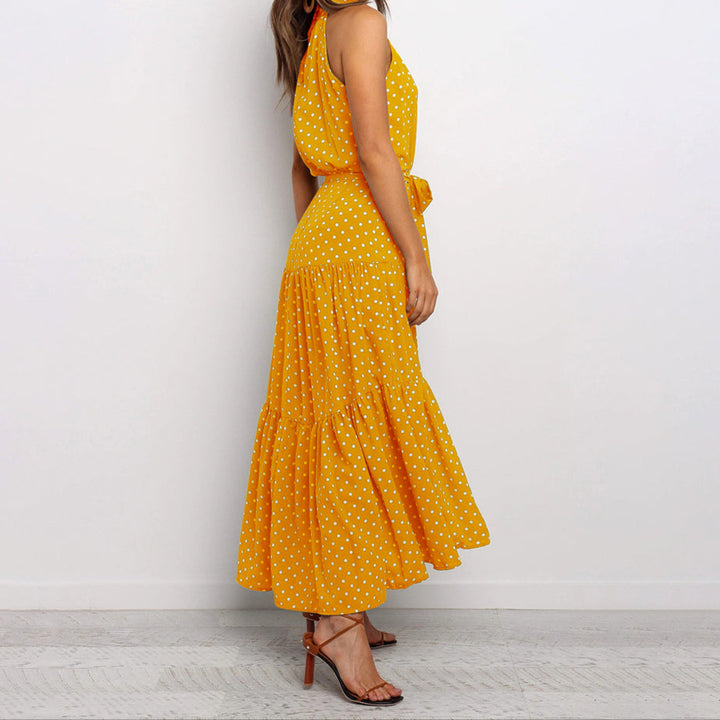 Penny - Polka Tier Halter Dress