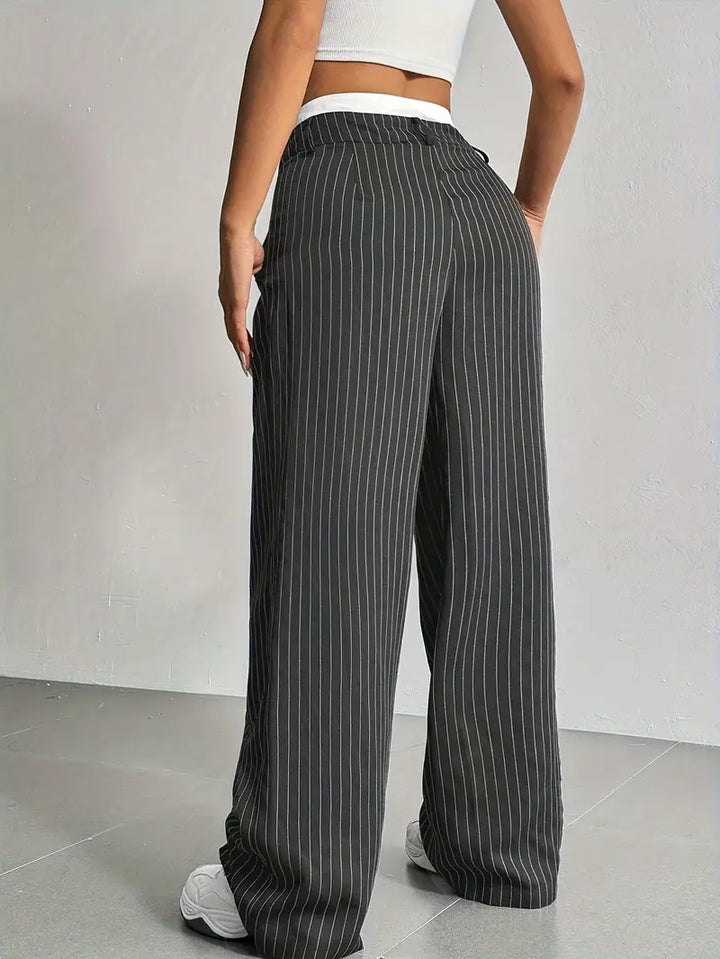 Vienna-Pinstripe Tailored Trousers