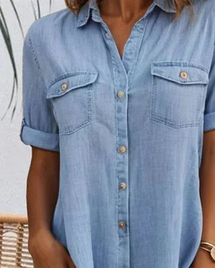 Tessa - Relaxed Button-Front Shirt Dress