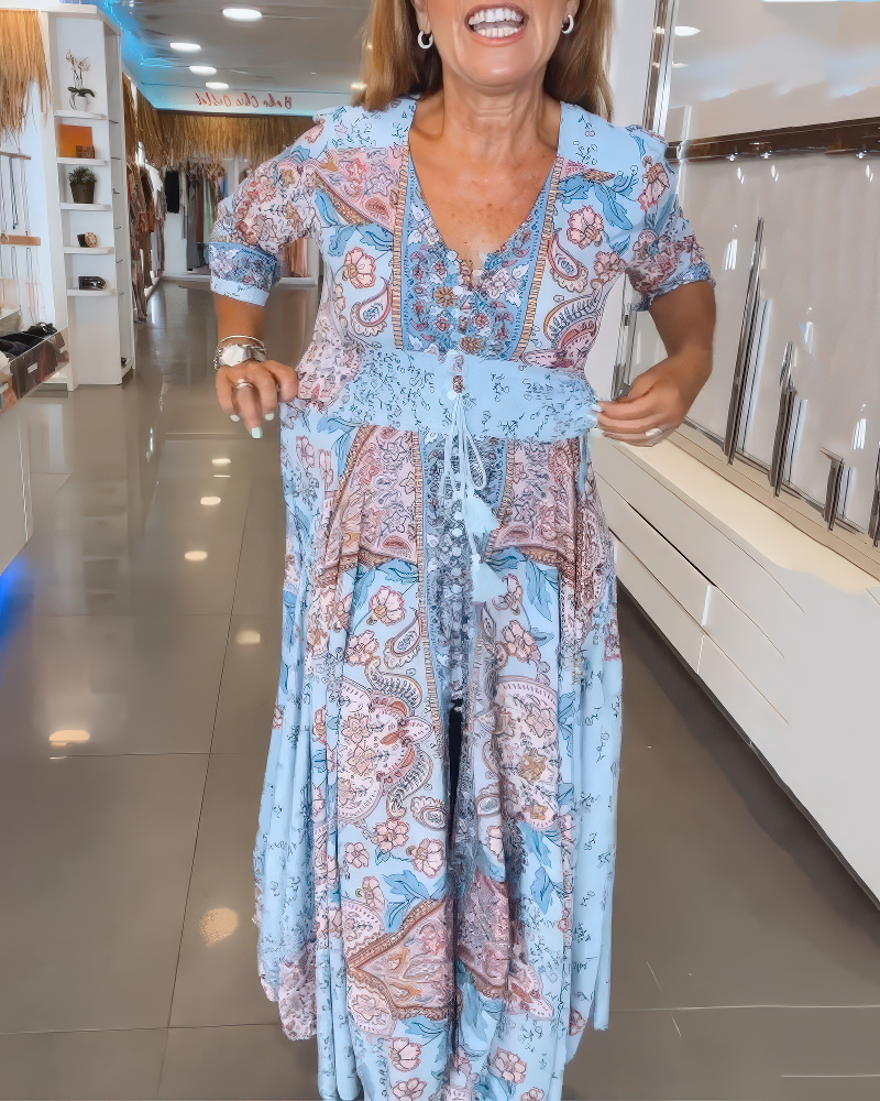 Amarilla-Boho Bloom Maxi Dress