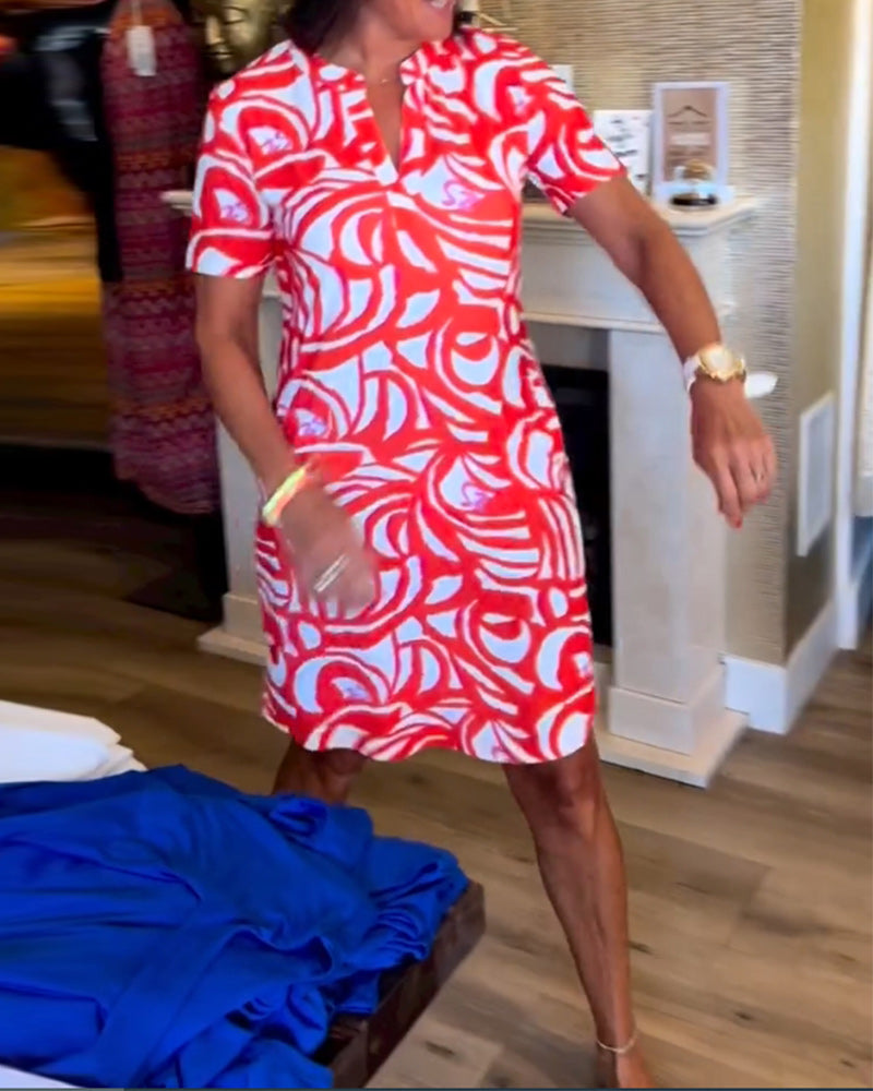 Avery – Printed Everyday Polo Dress