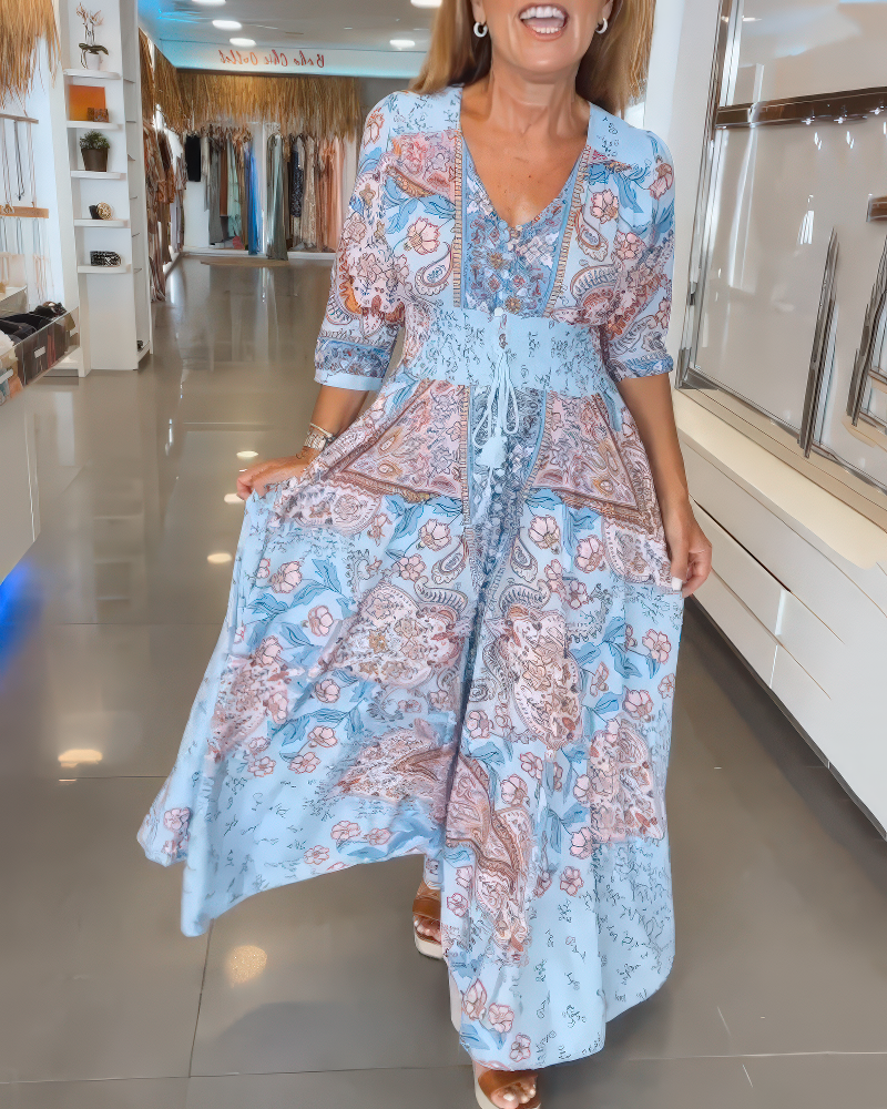 Amarilla-Boho Bloom Maxi Dress