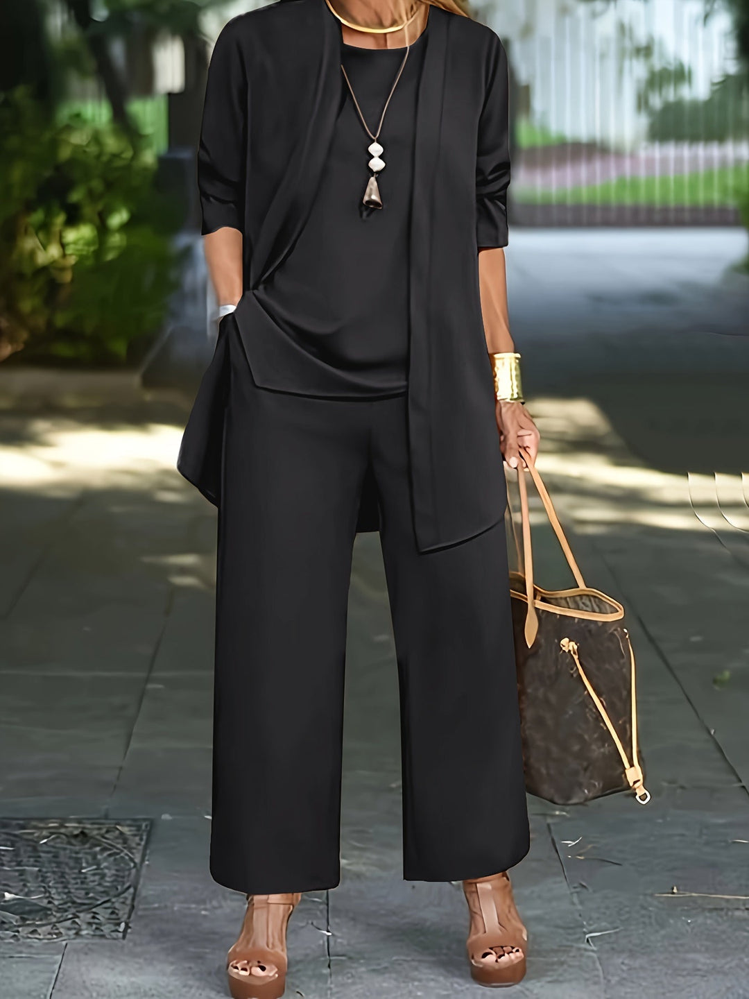 Isla-3-Piece Flowy Trouser Set