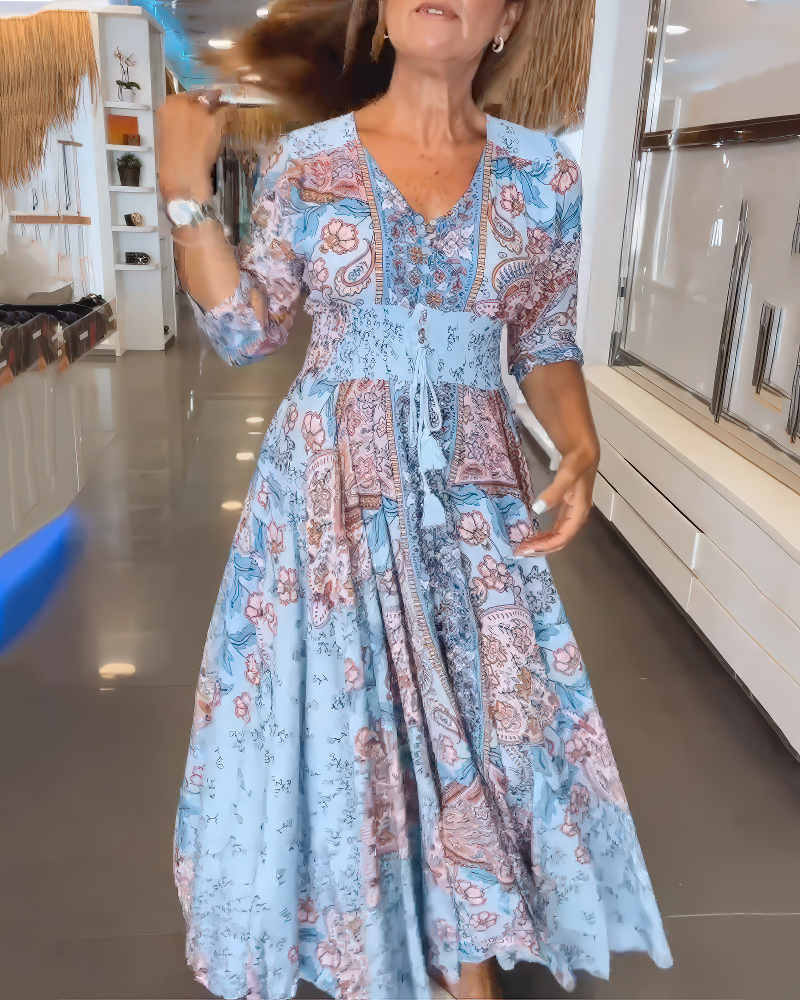 Amarilla-Boho Bloom Maxi Dress