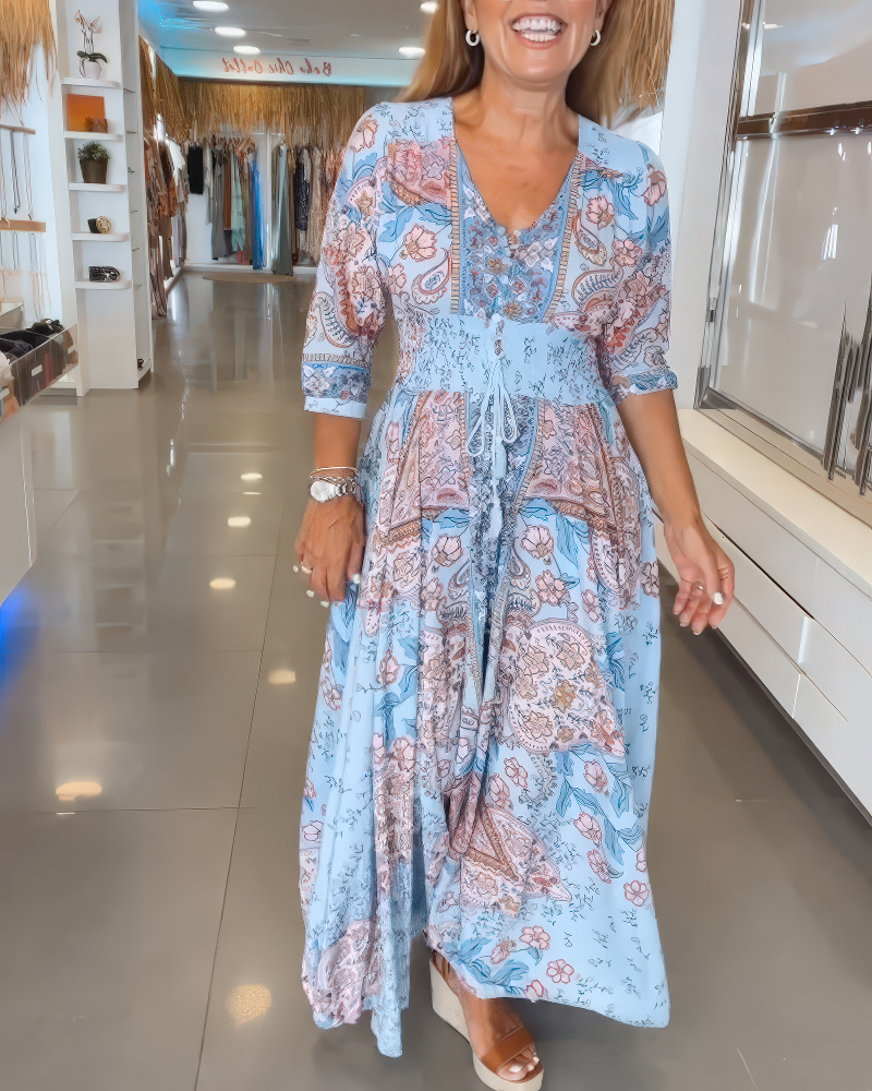Amarilla-Boho Bloom Maxi Dress