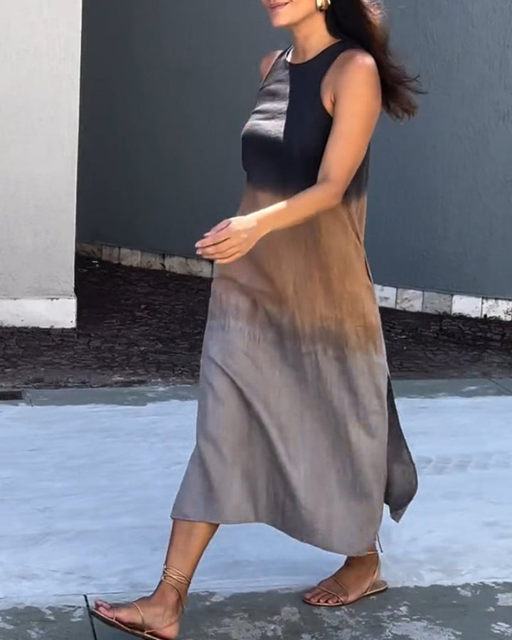 Camila – Ombre Sleeveless Midi Dress