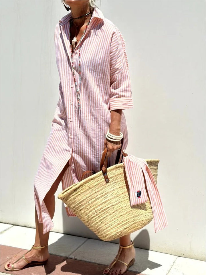 Alberta – Striped Shirt Dress