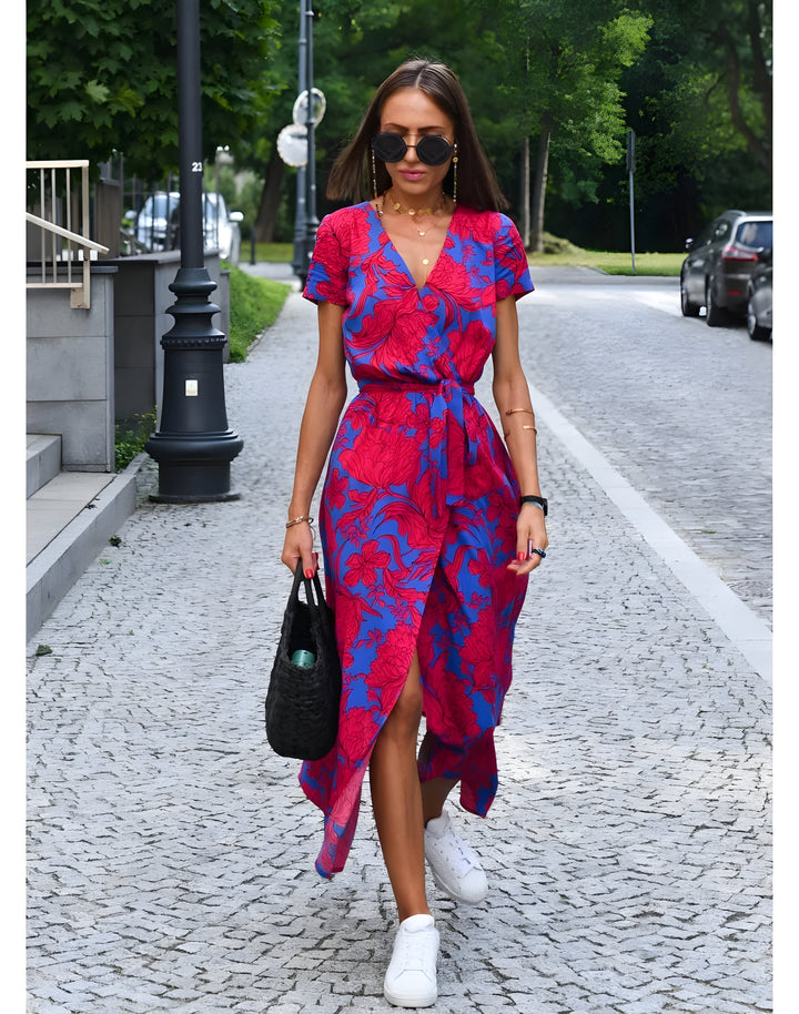 Charlotte – Printed Wrap Maxi Dress