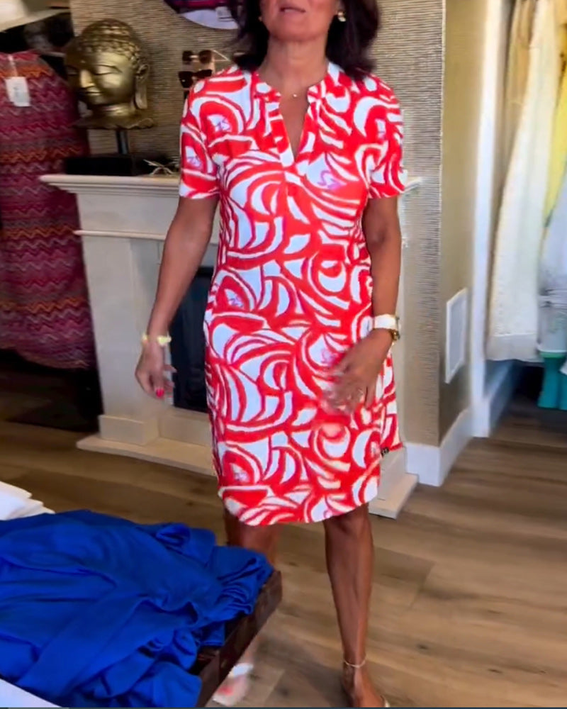 Avery – Printed Everyday Polo Dress