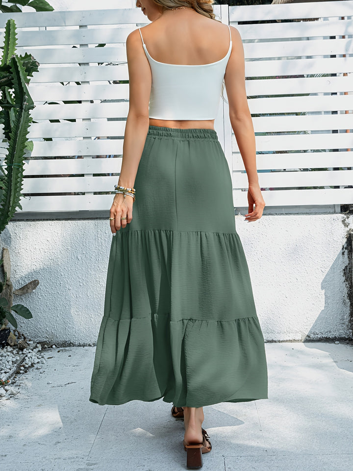 Jasmine – Drawstring Tier Maxi Skirt